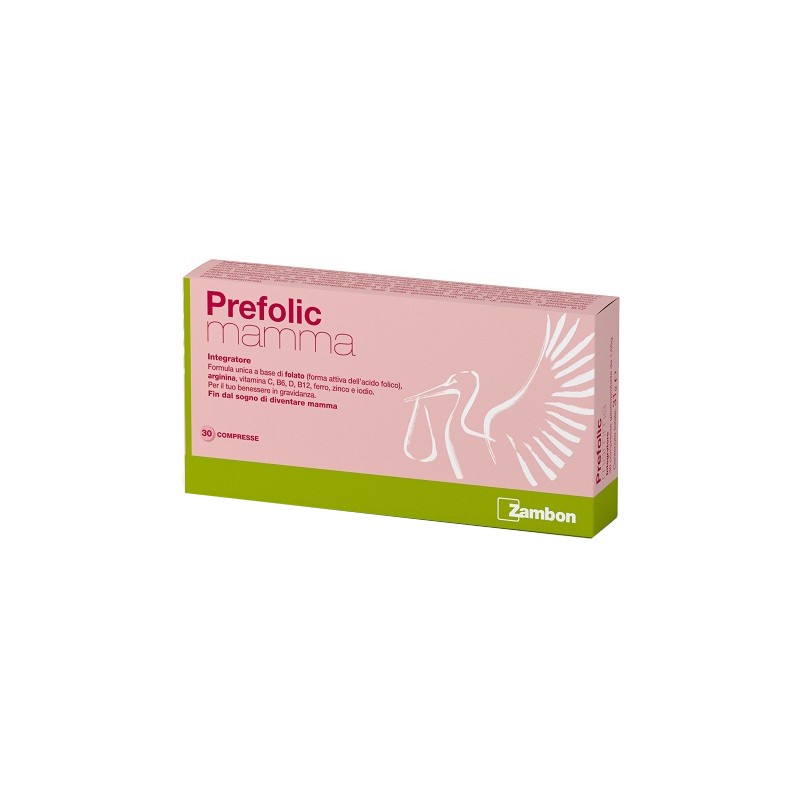 Prefolic Mamma Zambon – 30 compresse gastroprotette con folato attivo, ferro, iodio e vitamine