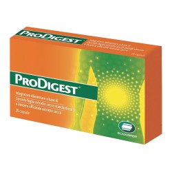 Scharper Prodigest 20 capsule: confezione integratore con carciofo e zenzero.