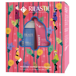 Rilastil Skin Reset Cofanetto Natale con Olio Latte Struccante 100 ml e Mousse Detergente 165 ml