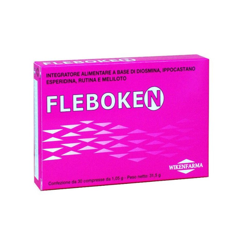 Fleboken Wikenfarma – integratore con diosmina, esperidina, ippocastano e meliloto, 30 compresse