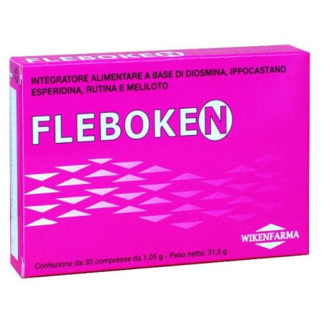 Fleboken Wikenfarma – integratore con diosmina, esperidina, ippocastano e meliloto, 30 compresse